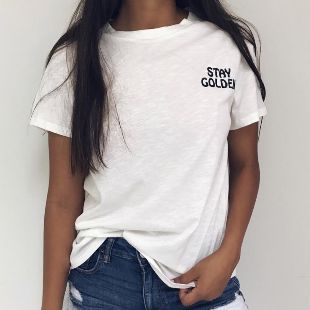★SOLD★ Stay Golden White Graphic Tee